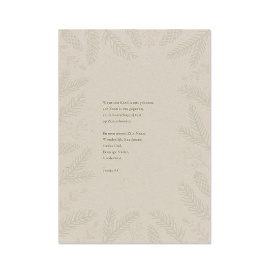 Christelijke Kerstkaart | Jesaja 9:5