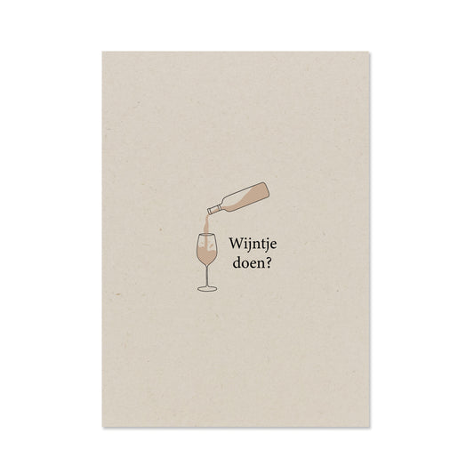 Duurzame wenskaarten wijntje doen