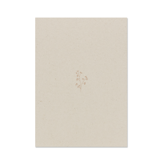 Duurzame wenskaart landbouwafval plantje