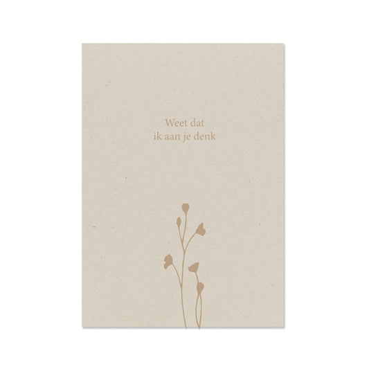 Duurzame wenskaart | Weet dat ik aan je denk