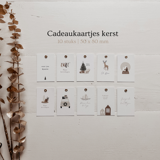 Cadeaukaartjes Kerst | 10 stuks