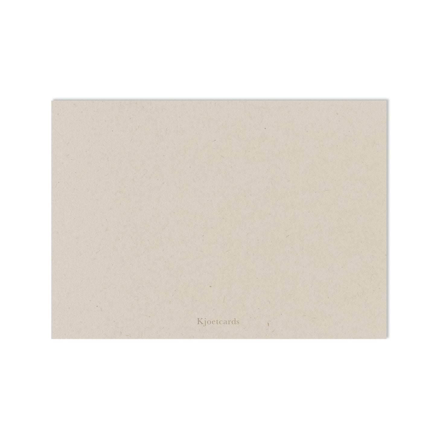 Duurzame wenskaart kraft achterkant