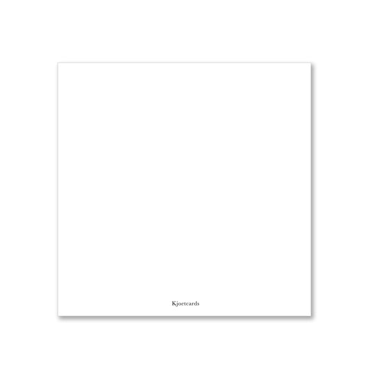 achterkant witte vierkante kerstkaart