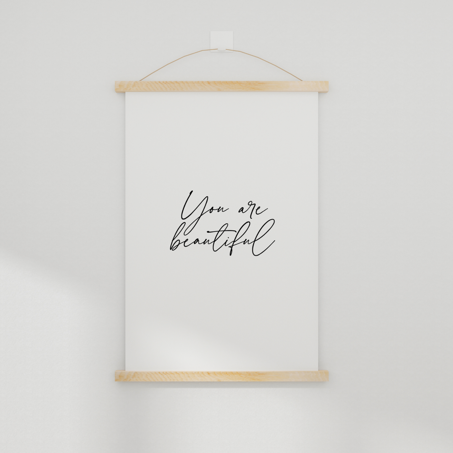 Poster met de tekst you are beautiful