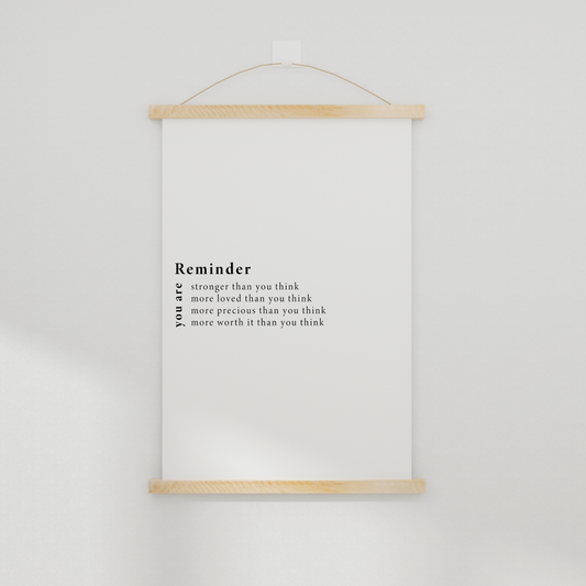 Duurzame poster reminder