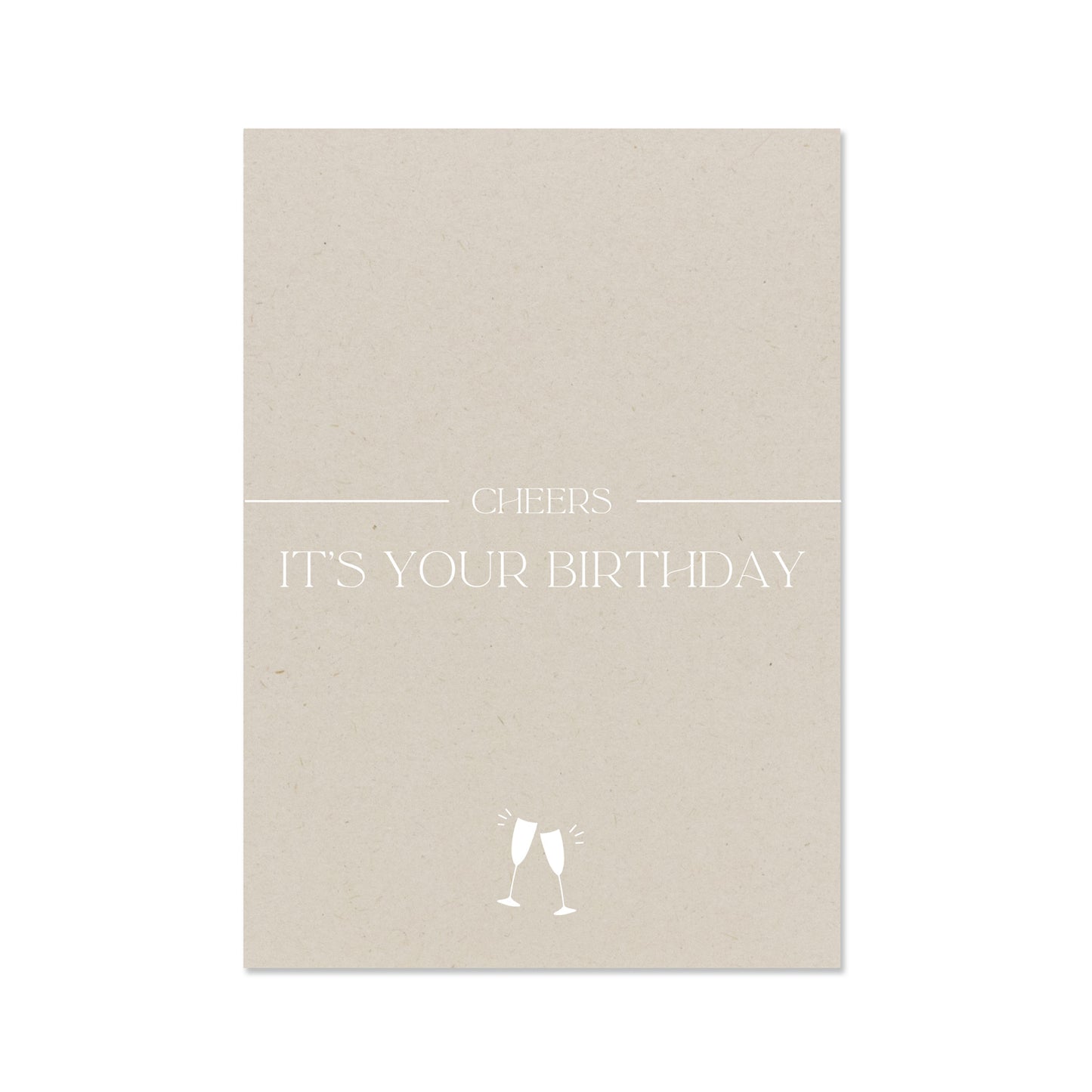 Wenskaart cheers it's your birthday wijnglazen landbouwafval