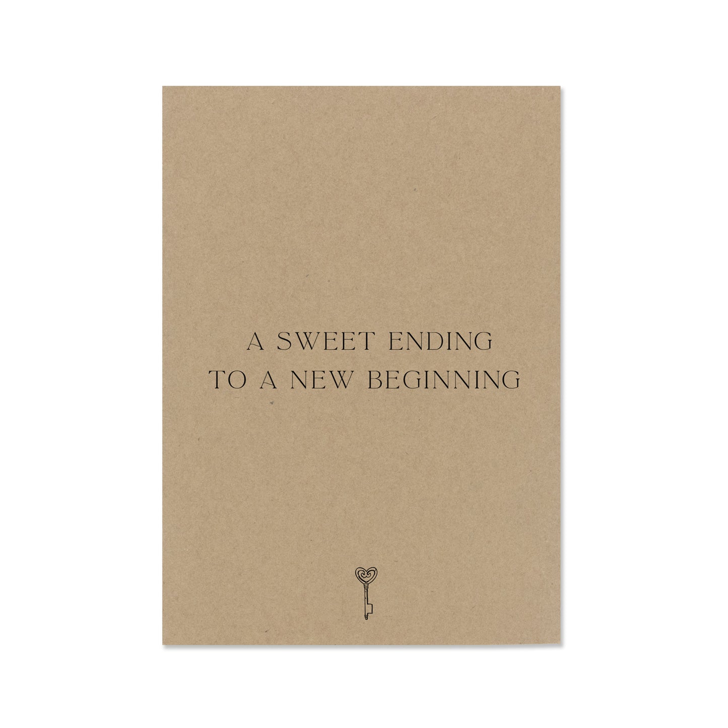 Duurzame wenskaart verhuiskaart sweet ending new beginning