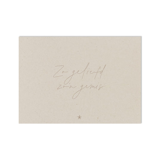 Duurzame wenskaart gemaakt van landbouwafval zo geliefd zo'n gemis