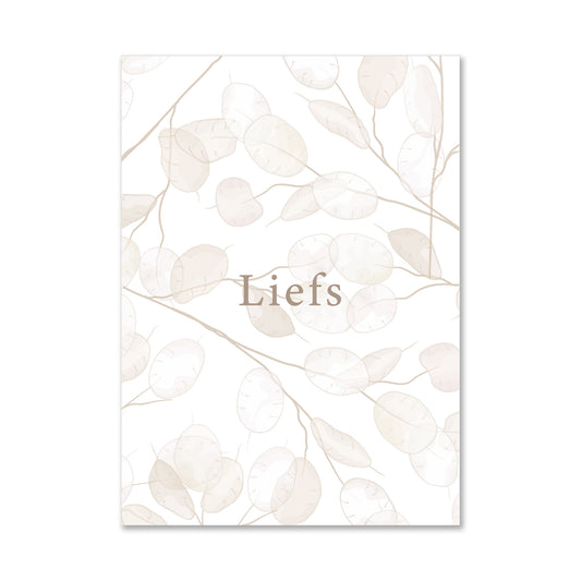 Duurzame witte wenskaart liefs planten