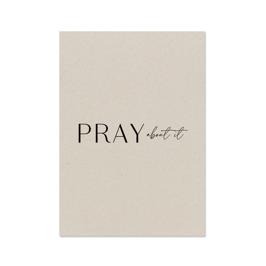 Duurzame wenskaart gemaakt van landbouwafval pray about it