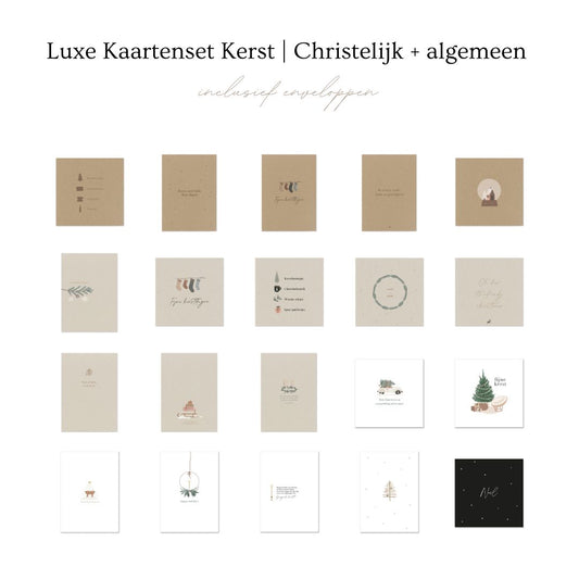 Kerstkaartenset inclusief enveloppen | 25 stuks