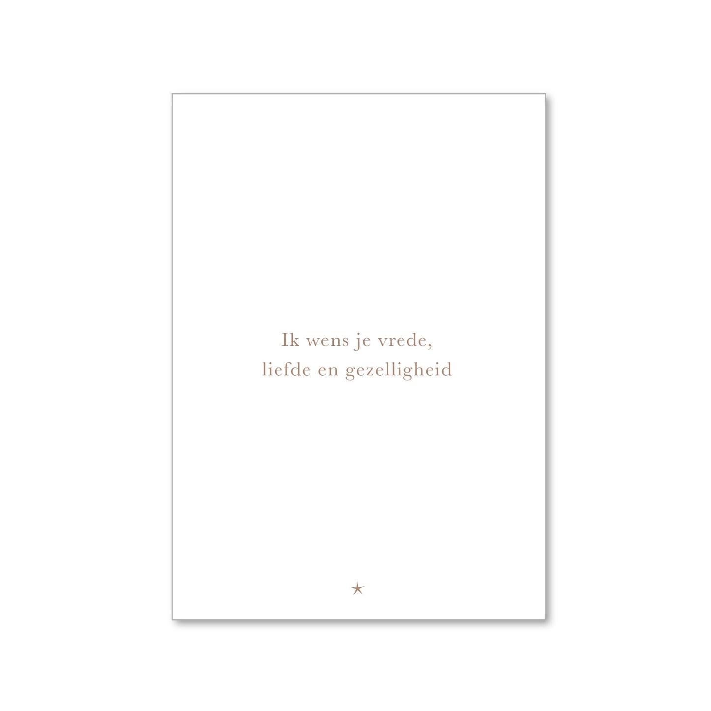 Kerstkaart | Vrede, liefde en gezelligheid