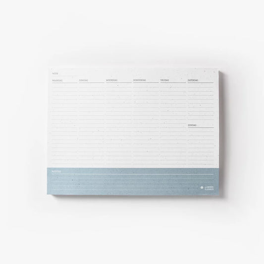 Weekplanner blauwe onderkant