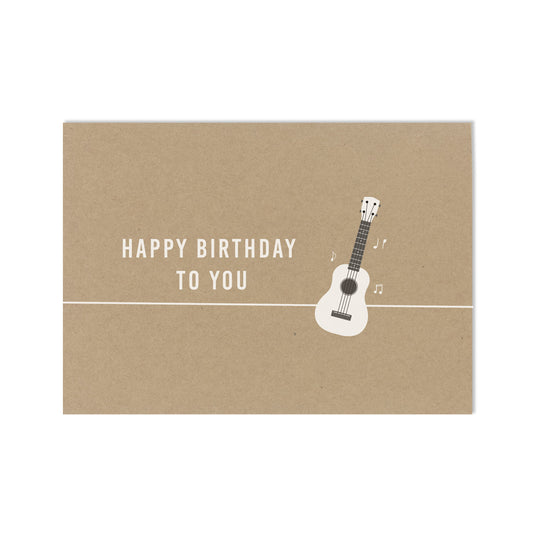 Duurzame wenskaart kraft happy birthday to you