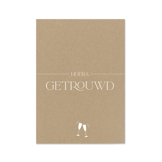 duurzame wenskaart kraft hoera getrouwd