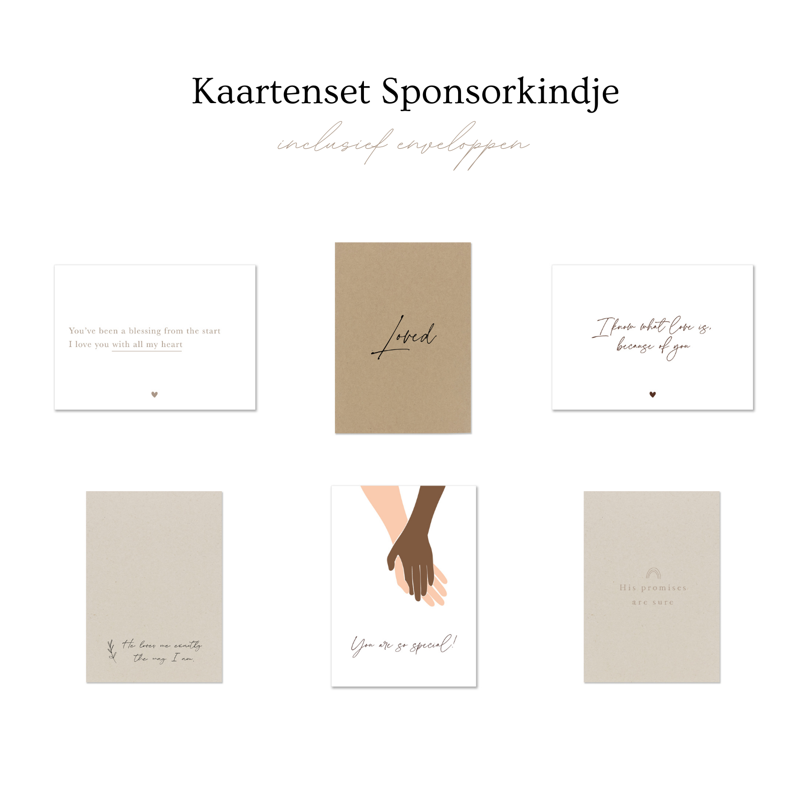 Duurzame wenskaartenset voor je sponsorkindje