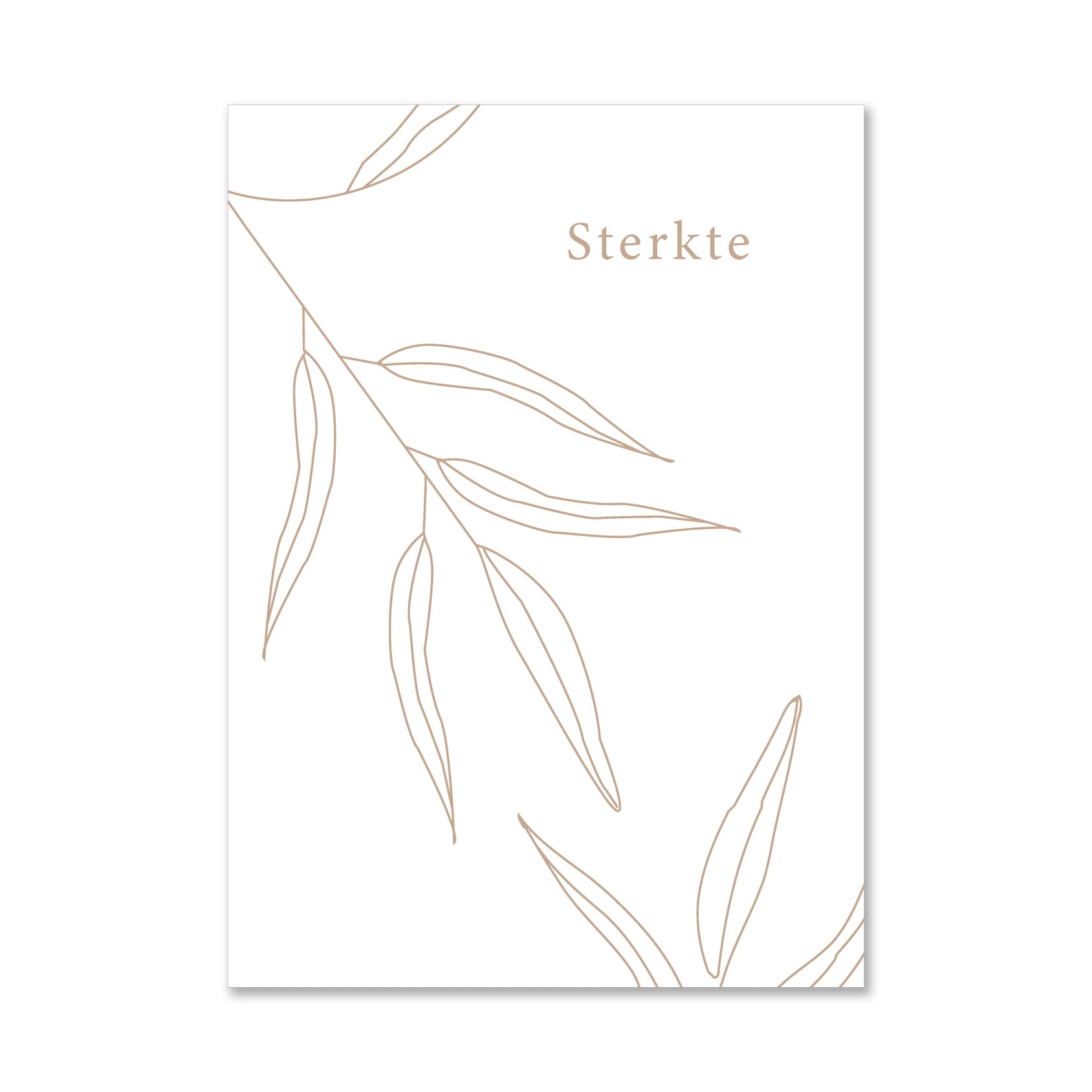 Duurzame witte wenskaart sterkte plantjes